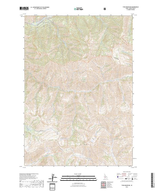 Tyee Mountain topographic map thumbnail