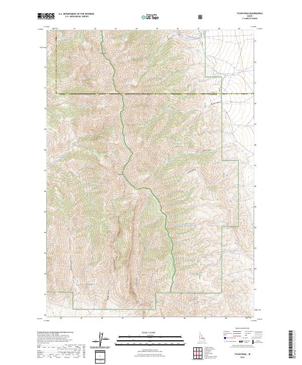 Tyler Peak 2023 topographic map thumbnail