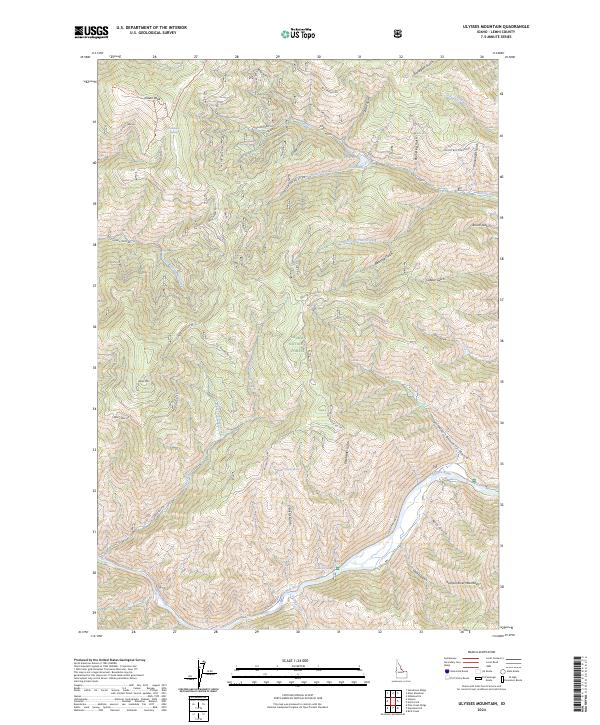 Ulysses Mountain 2024 topographic map thumbnail