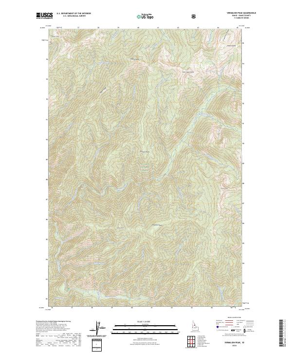 Vermilion Peak topographic map thumbnail