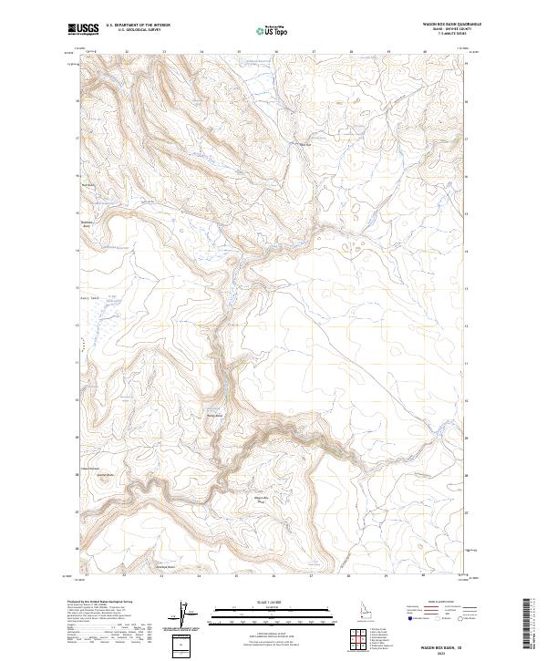 Wagon Box Basin topographic map thumbnail