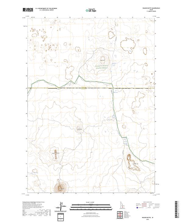 Wagon Butte topographic map thumbnail