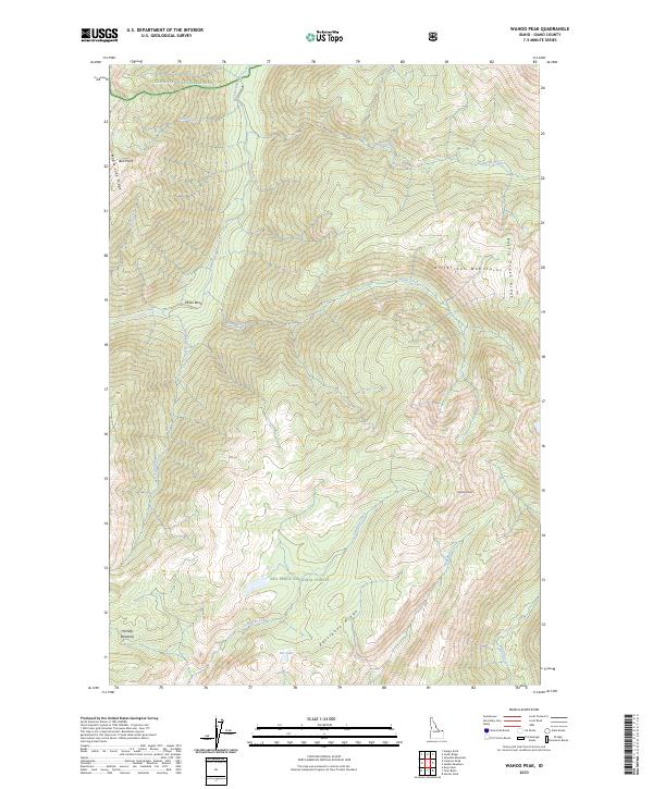 Wahoo Peak 2023 topographic map thumbnail