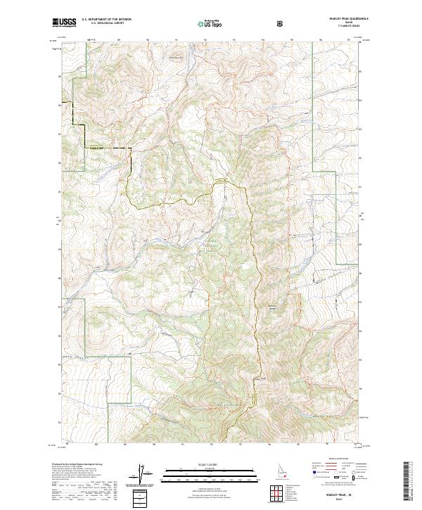 Wakley Peak 2024 topographic map thumbnail