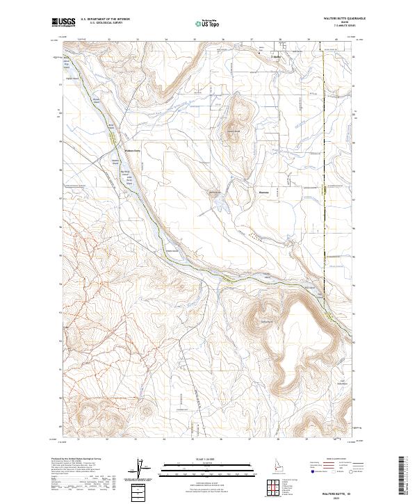 Walters Butte topographic map thumbnail
