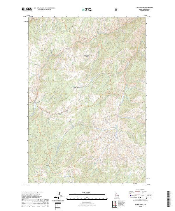 Wapiti Creek topographic map thumbnail