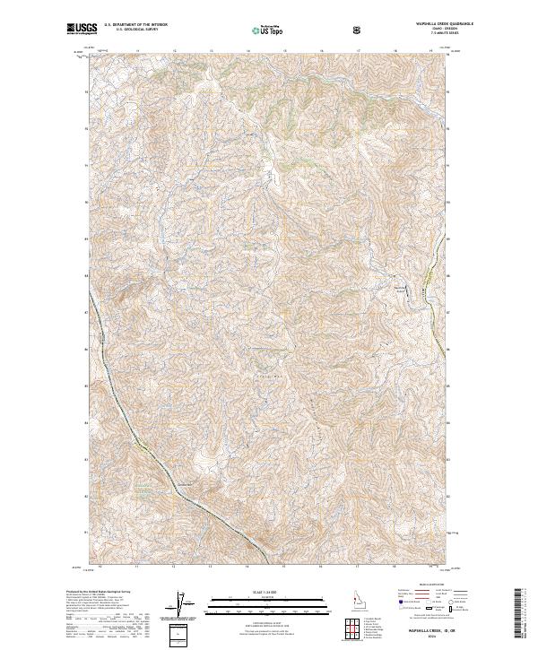 Wapshilla Creek topographic map thumbnail