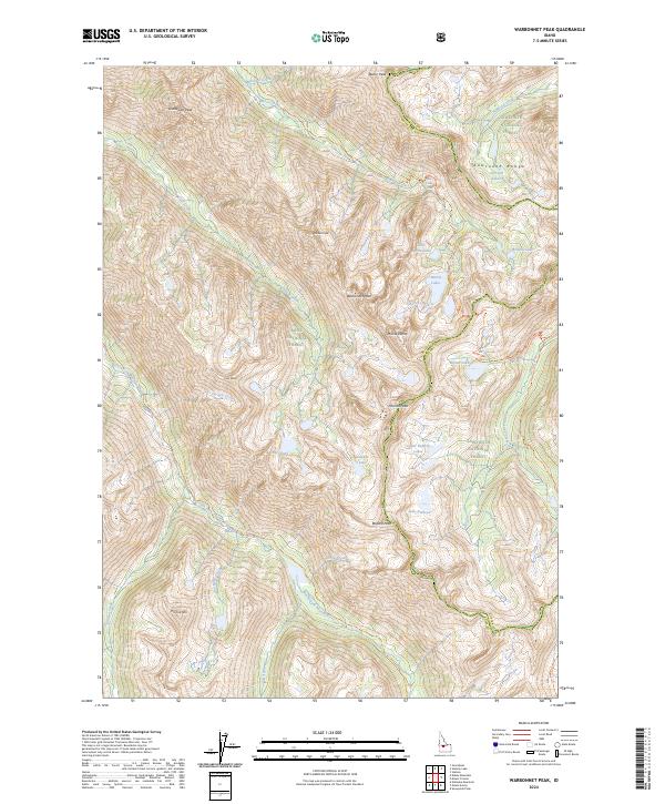 Warbonnet Peak 2024 topographic map thumbnail