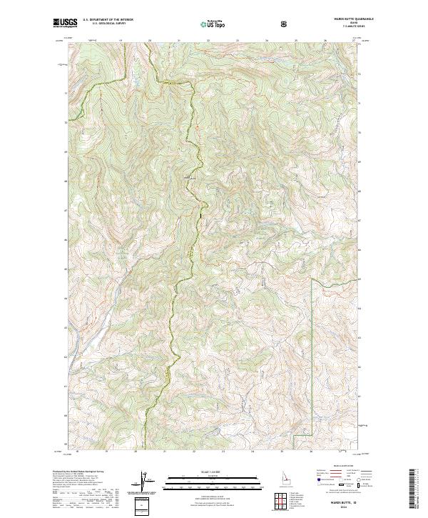 Wards Butte 2024 topographic map thumbnail
