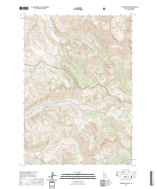 Washington Peak 2024 topographic map thumbnail