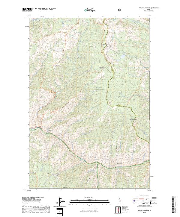Waugh Mountain 2023 topographic map thumbnail