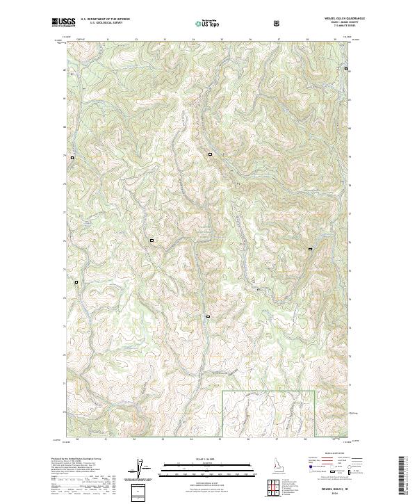 Weasel Gulch 2024 topographic map thumbnail