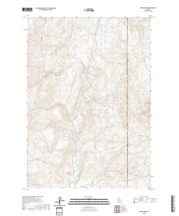 Webb Creek 2023 topographic map thumbnail