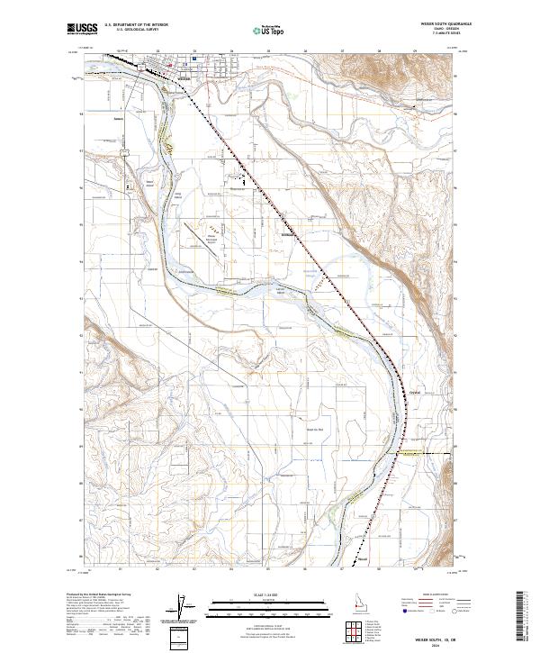 Weiser South 2024 topographic map thumbnail