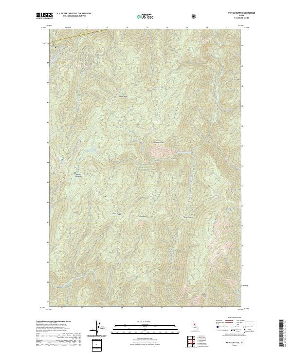 Weitas Butte topographic map thumbnail