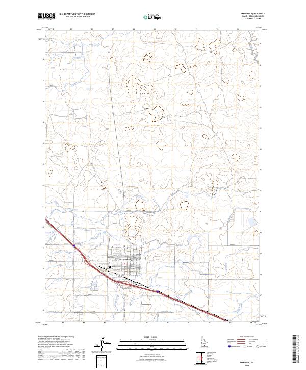 Wendell topographic map thumbnail