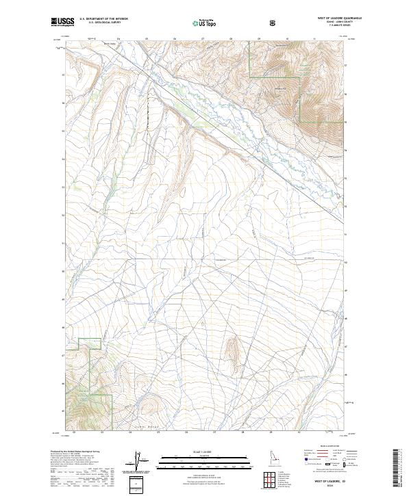 West of Leadore topographic map thumbnail