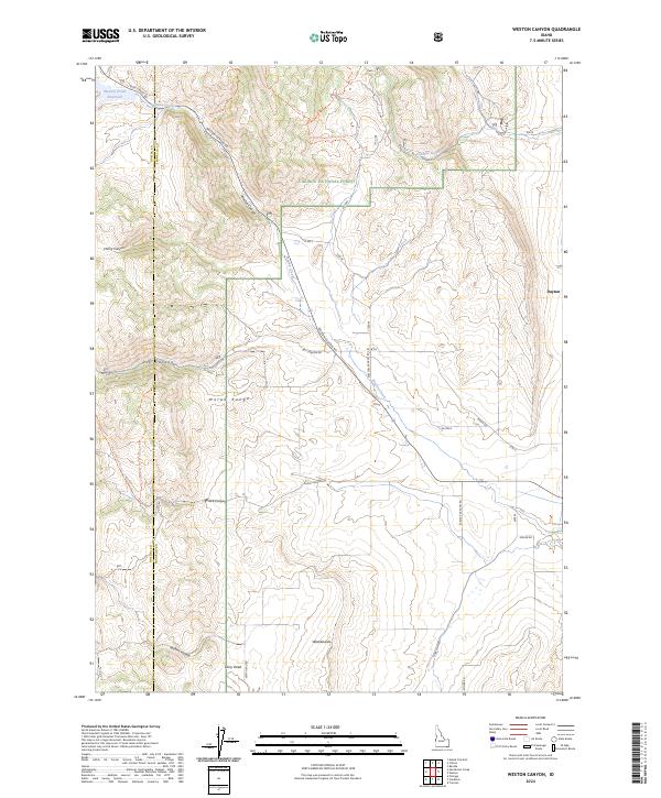 Weston Canyon topographic map thumbnail