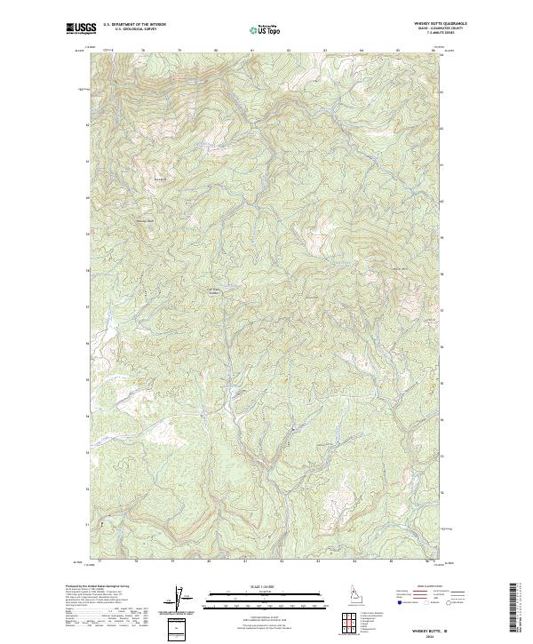 Whiskey Butte 2024 topographic map thumbnail