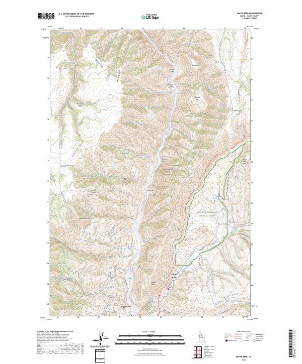 White Bird topographic map thumbnail