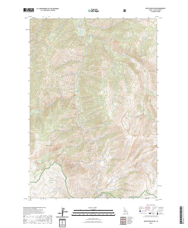 White Rock Peak topographic map thumbnail