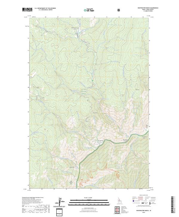 Whitewater Ranch topographic map thumbnail