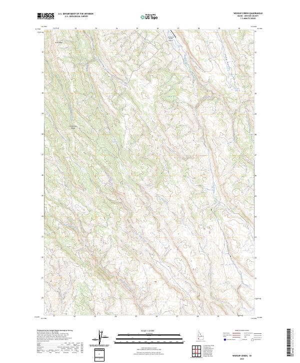 Wickiup Creek topographic map thumbnail