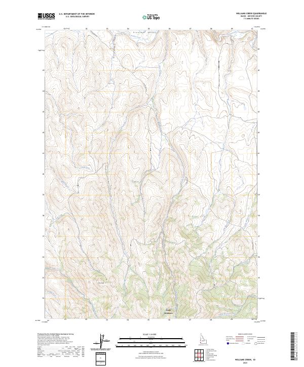 Williams Creek topographic map thumbnail