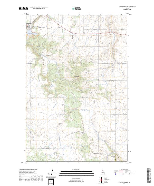 Winchester East topographic map thumbnail
