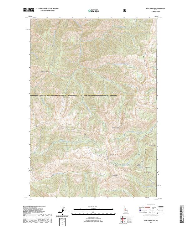 Wolf Fang Peak topographic map thumbnail