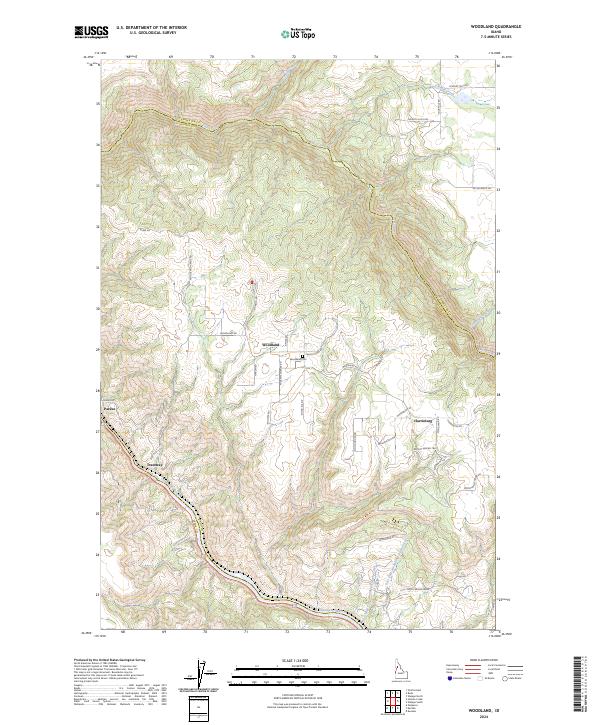 Woodland topographic map thumbnail