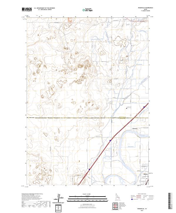 Woodville topographic map thumbnail