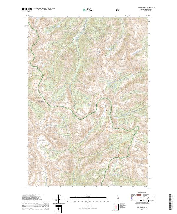 Yellow Peak 2024 topographic map thumbnail