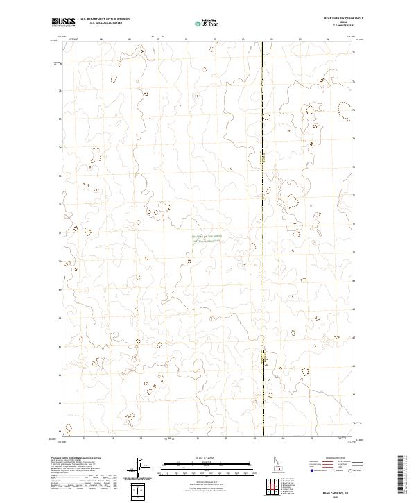 Bear Park SW topographic map thumbnail