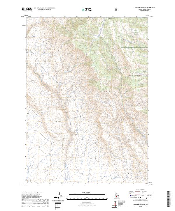 Bennett Mountain topographic map thumbnail