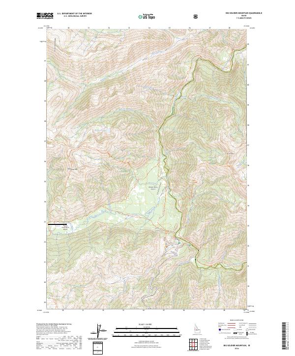 Big Soldier Mountain topographic map thumbnail