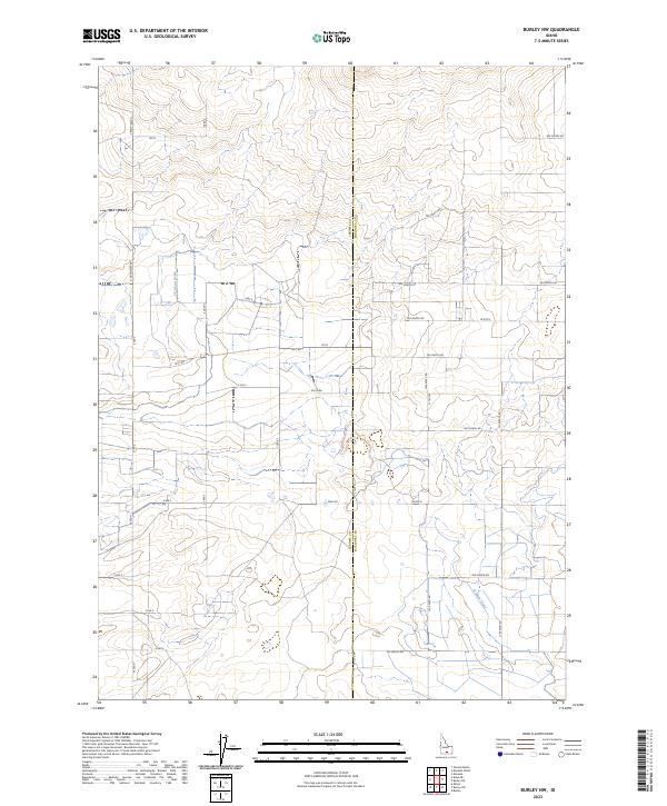 Burley NW topographic map thumbnail