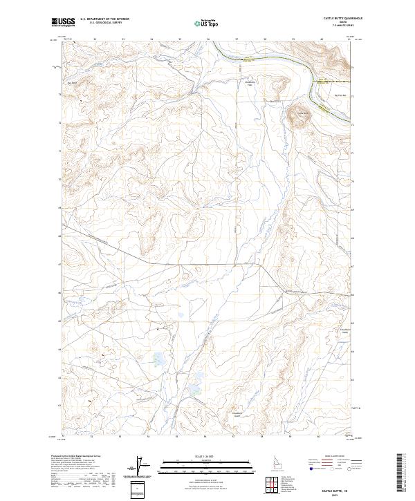 Castle Butte topographic map thumbnail