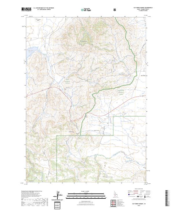 Cat Creek Summit topographic map thumbnail