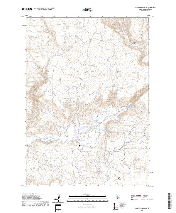 Davis Mountain SW topographic map thumbnail