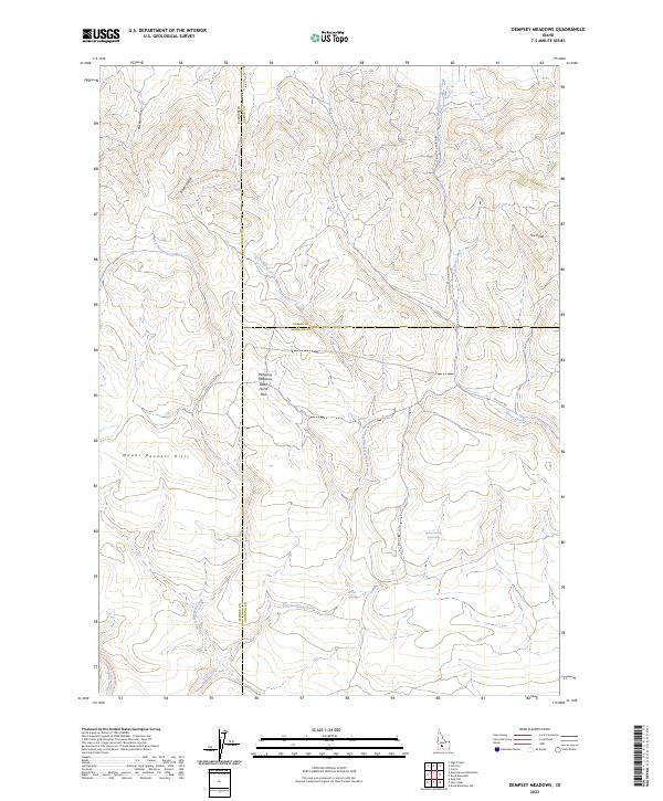 Dempsey Meadows topographic map thumbnail