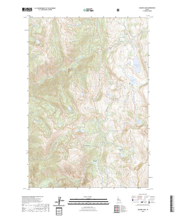 Hazard Lake topographic map thumbnail