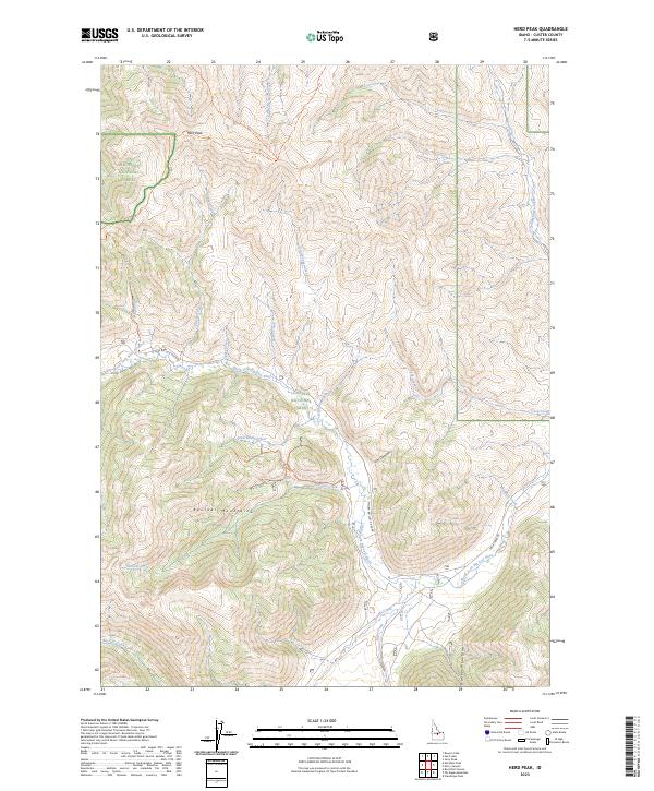 Herd Peak topographic map thumbnail