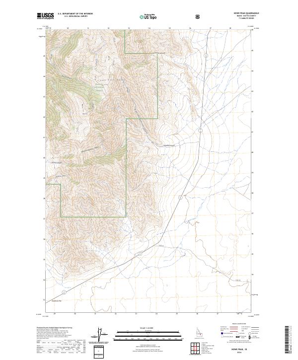 Howe Peak topographic map thumbnail
