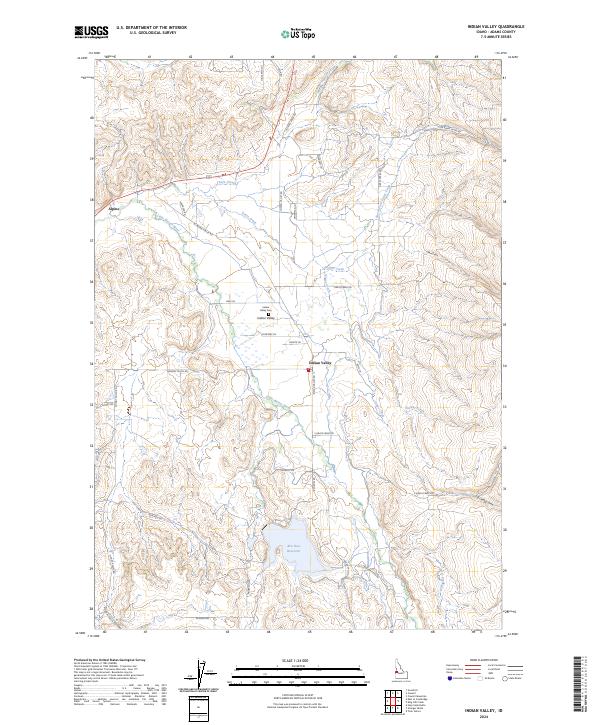 Indian Valley topographic map thumbnail