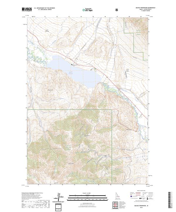 Mackay Reservoir topographic map thumbnail