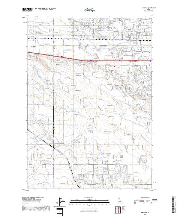 Meridian topographic map thumbnail