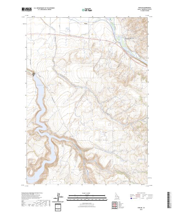 Poplar topographic map thumbnail
