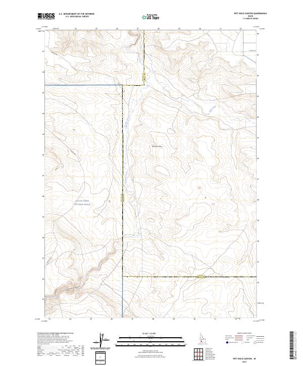 Pot Hole Canyon topographic map thumbnail
