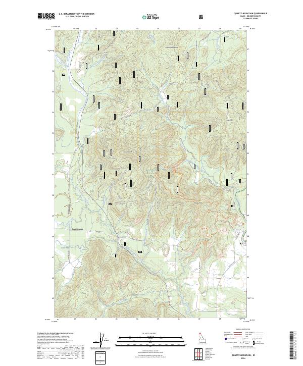 Quartz Mountain topographic map thumbnail